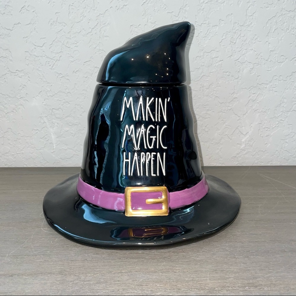 Rae Dunn MAKIN’ MAGIC HAPPEN Figural Canister, Witch Hat